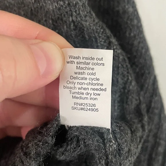 World Market Grey High Neck Chunky Sweater One Size Neutral Staple Lagenlook - Picture 4 of 6